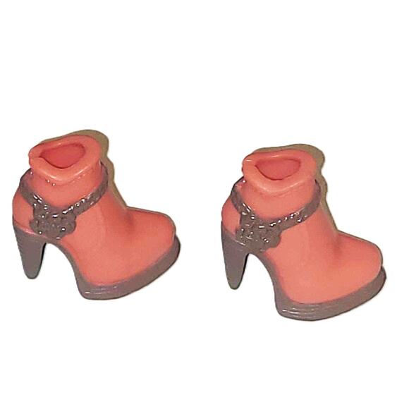 Barbie My Scene Coral Ankle Boots - Picture 4 of 4